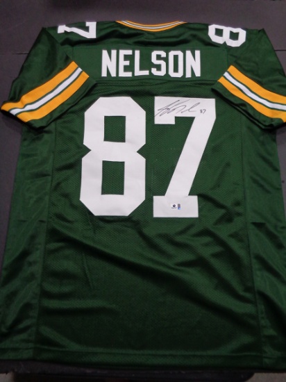Jordy Nelson Green Bay Packers Autographed Custom Football Jersey GA coa