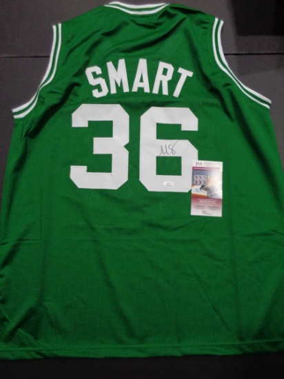 Marcus Smart Boston Celtics Autographed Custom Basketball Style Jersey JSA W coa