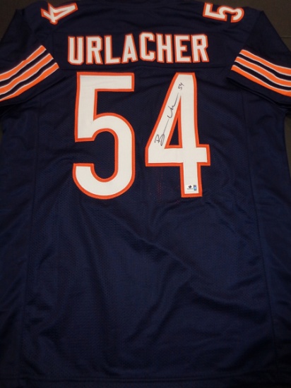 Brian Urlacher Chicago Bears Autographed Custom Football Jersey GA coa