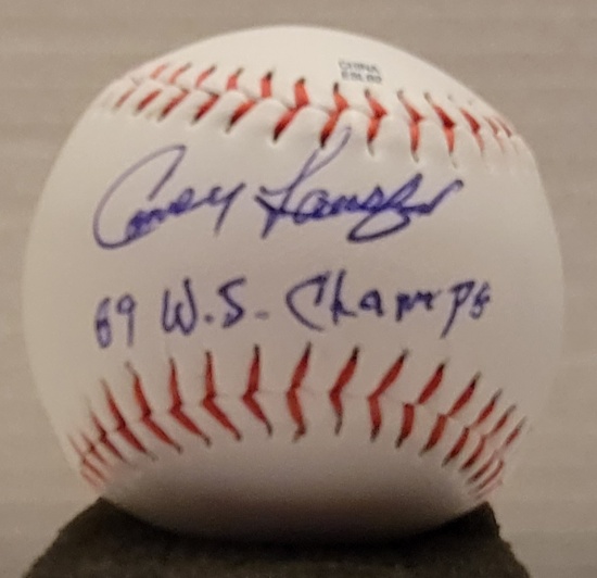 Carney Lansford Oakland A's Autographed & Inscribed Rawlings Baseball JSA W coa