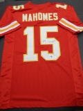 Patrick Mahomes Kansas City Chiefs Autographed Custom Football Jersey GA coa