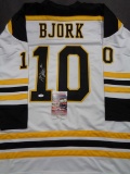 Anders Bjork Boston Bruins Autographed Custom Hockey Jersey JSA W coa