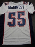 Willie McGinest New England Patriots Autographed Custom Football Jersey JSA W coa