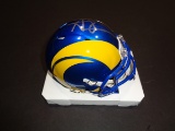 Aaron Donald Los Angeles Rams Autographed Riddell Mini Helmet GA coa