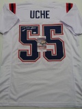 Josh Uche New England Patriots Autographed Custom Football Style Jersey JSA W coa