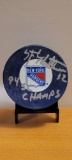 Stephane Matteau New York Rangers Autographed & Inscribed Hockey Puck Beckett Hologram