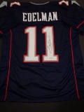 Julian Edelman New England Patriots Autographed Custom Football Jersey GA coa