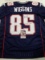 Jermaine Wiggins New England Patriots Autographed & Inscribed Custom Football Jersey JSA W coa