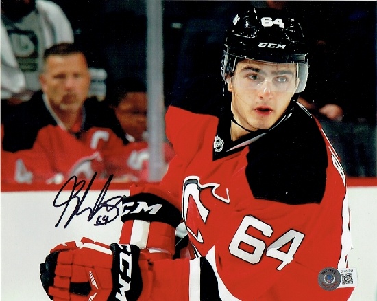 Joseph Blandisi New Jersey Devils Autographed 8x10 Photo Beckett Holo