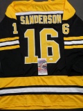 Derek Sanderson Boston Bruins Autographed Custom Black Hockey Jersey JSA coa