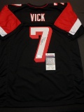 Michael Vick Atlanta Falcons Autographed Custom Football Jersey JSA W coa