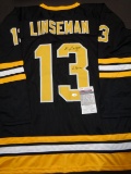 Ken Linseman Boston Bruins Autographed & Inscribed Custom Hockey Jersey JSA W coa