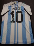 Lionel Messi Argentina Autographed Adidas 2022-23 FIFA World Cup Jersey GA coa