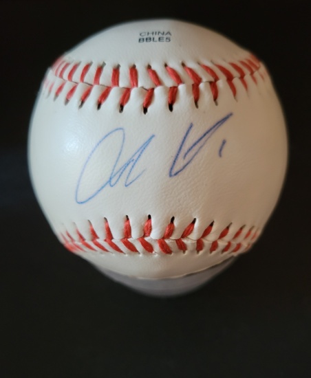 Christian Vazquez Minnesota Twins Autographed Rawlings Baseball Full Time QR Hologram