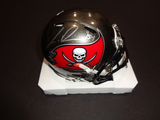 Lavonte David Tampa Bay Buccaneers Autographed Riddell Mini-Helmet JSA W coa
