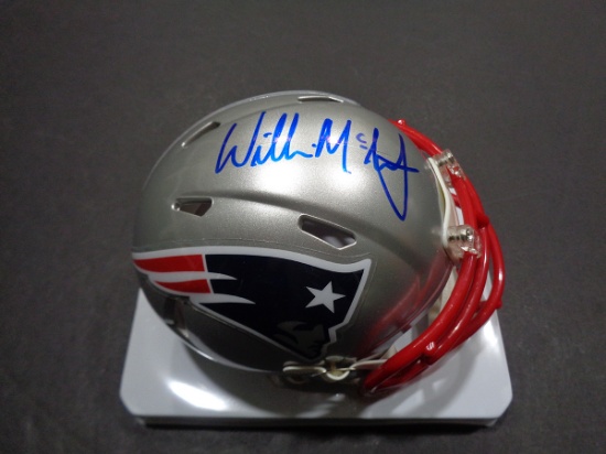 Willie McGinest New England Patriots Autographed Riddell Mini-Helmet JSA W coa
