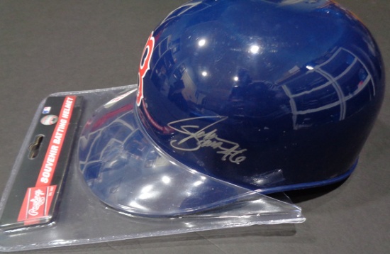 John Schreiber Boston Red Sox Autographed Rawlings Full Size Souvenir Helmet Full Time QR Hologram
