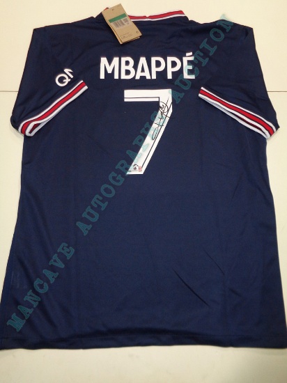 Kylian Mbappé Paris Saint-Germain Autographed 2021-22 Home Jersey GA coa