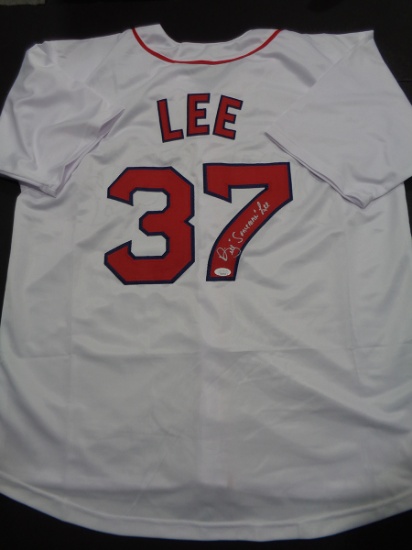 Bill Lee Boston Red Sox Autographed & Inscribed Custom Baseball Jersey JSA W coa