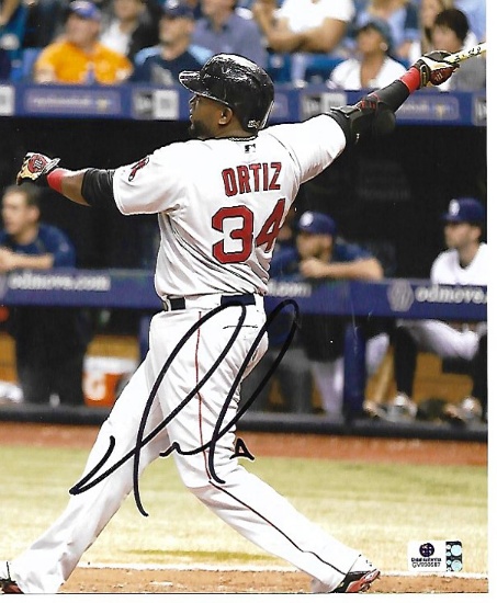 David Ortiz Boston Red Sox Autographed 8x10 Photo GA coa