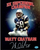 Matt Chatham New England Patriots Autographed 8x10 Photo Full Time coa