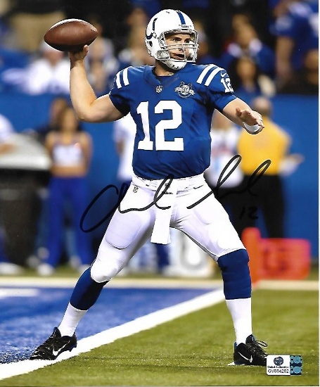 Andrew Luck Indianapolis Colts Autographed 8x10 Photo GA coa
