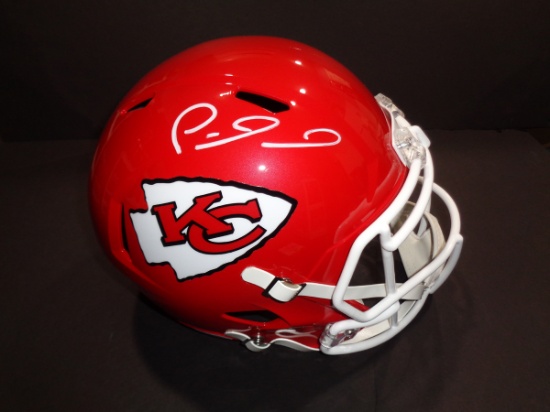 Patrick Mahomes Kansas City Chiefs Autographed Riddell Replica Full Size Helmet GA coa