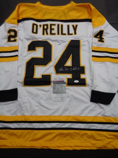 Terry O'Reilly Boston Bruins Autographed & Inscribed Custom Hockey Jersey JSA W coa