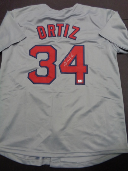 David Ortiz Boston Red Sox Autographed Custom Baseball Jersey GA coa