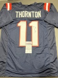 Tyquan Thornton New England Patriots Autographed Custom Football Jersey JSA W coa