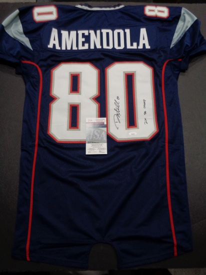 Danny Amendola New England Patriots Autographed Custom Football Jersey JSA w coa