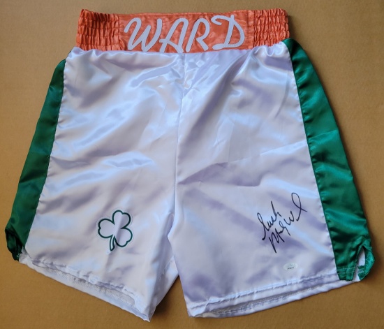 Irish Micky Ward Autographed Boxing Trunks JSA Witnessed coa