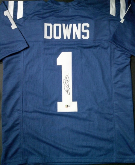 Josh Downs Indianapolis Colts Autographed Custom Football Jersey Beckett Hologram