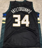 Giannis Antetokounmpo Milwaukee Bucks Custom Basketball Jersey GA coa