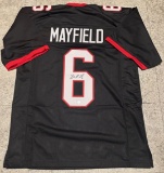 Baker Mayfield Tampa Bay Buccaneers Autographed Custom Football Jersey GA coa