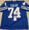 Bob Lilly Dallas Cowboys Autographed Custom Football Jersey JSA W coa