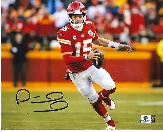 Patrick Mahomes Kansas City Chiefs Autographed 8x10 Photo GA coa  *5