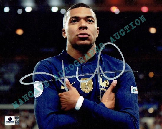 Kylian Mbappé Paris Saint-Germain  Autographed 8x10 Photo GA coa  *2