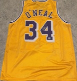 Shaquille O'Neal Los Angeles Lakers Autographed Custom Basketball Jersey GA coa