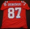 Rob Gronkowski New England Patriots Autographed Custom Football Jersey GA coa