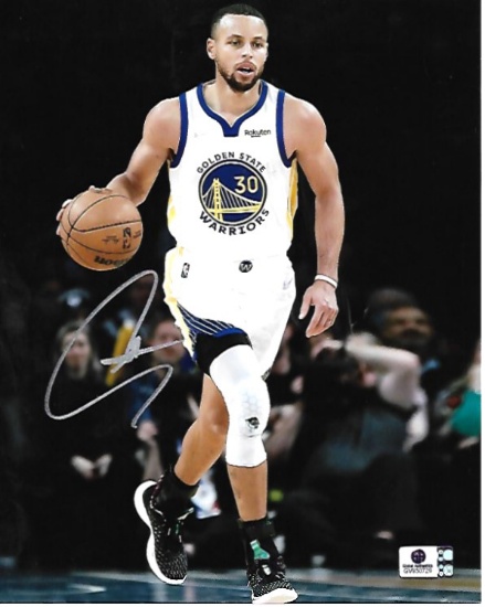 Stephen Curry Golden State Warriors Autographed 8x10 Photo GA coa  *07