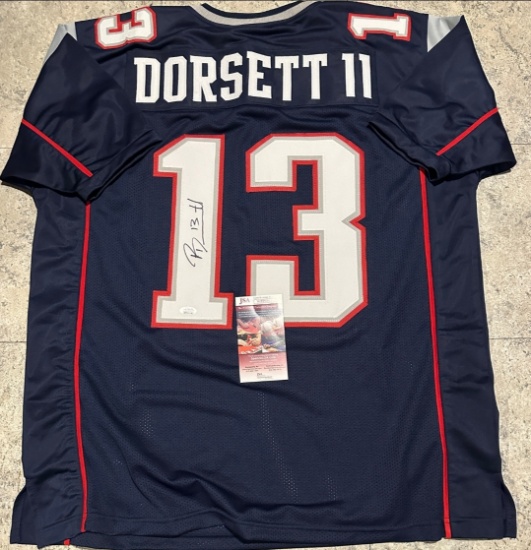 Phillip Dorsett New England Patriots Autographed Custom Football Jersey JSA W coa