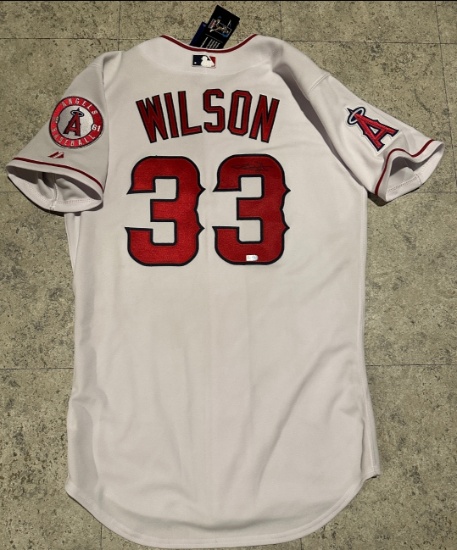 C.J. Wilson Los Angeles Angels of Anaheim Autographed Majestic Baseball Jersey Beckett Holo