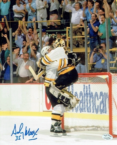 Andy Moog Boston Bruins Autographed 8x10 Photo Full Time coa *1