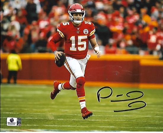 Patrick Mahomes Kansas City Chiefs Autographed 8x10 Photo coa