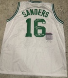 Tom Sanders Boston Celtics Autographed & Inscribed Custom Basketball Jersey coa