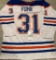 Grant Fuhr Edmonton Oilers Autographed & Inscribed Custom Hockey Jersey coa