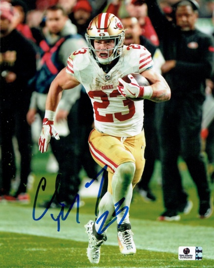 Christian McCaffery San Francisco 49ers Autographed 8x10 Photo coa  *1