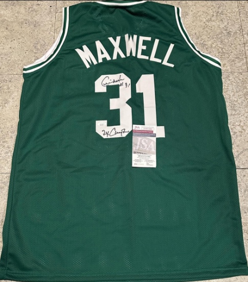 Cedric Maxwell Boston Celtics Autographed & Insc Custom Basketball Jersey coa
