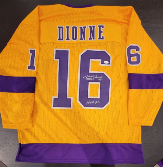 Marcel Dionne Los Angeles Kings Autographed Custom Hockey Jersey coa